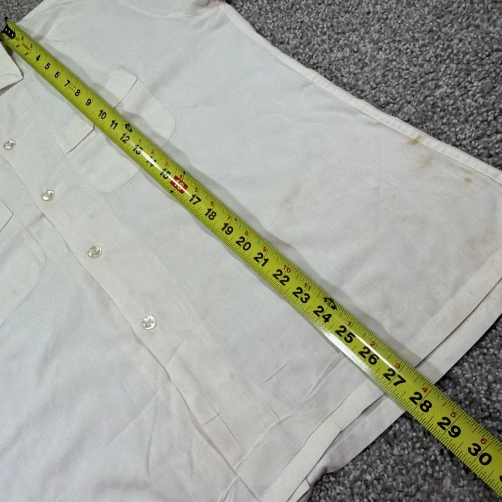 60s Loop Collar Anthony Dacron Button Up XL Shirt sleeve Mod Fashion